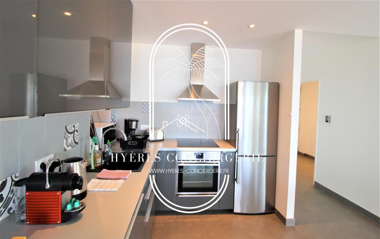 Villa Antoine Appartement Rdj Vue Mer Clim Wifi Parking Plage 50M La Garonne لو براديت المظهر الخارجي الصورة