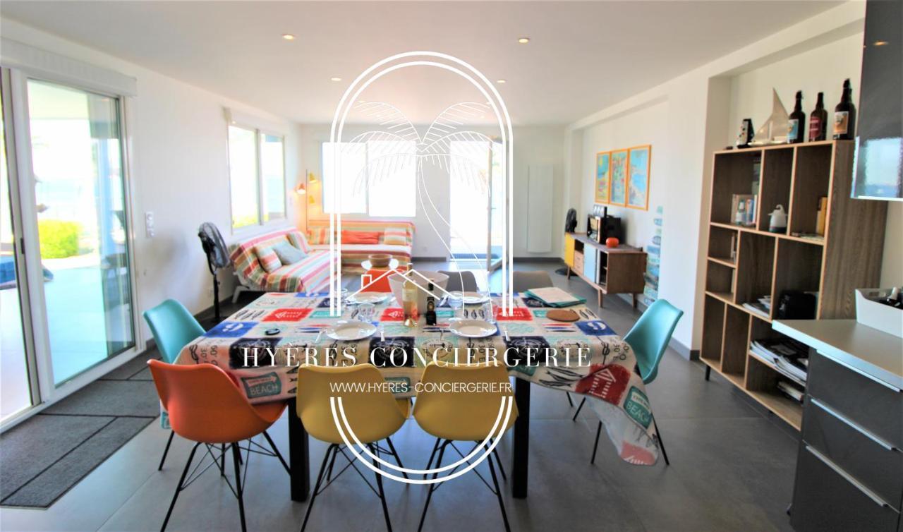 Villa Antoine Appartement Rdj Vue Mer Clim Wifi Parking Plage 50M La Garonne لو براديت المظهر الخارجي الصورة
