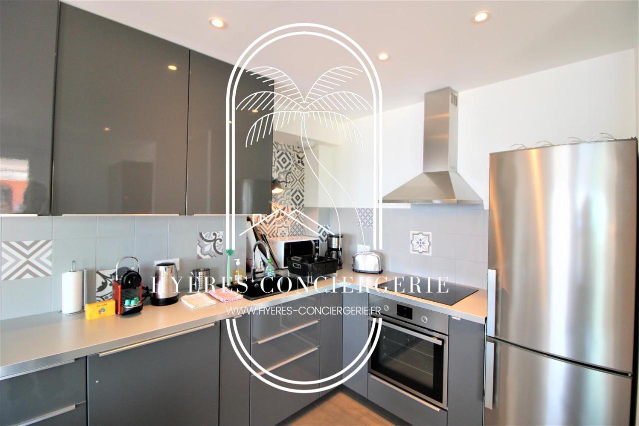 Villa Antoine Appartement Rdj Vue Mer Clim Wifi Parking Plage 50M La Garonne لو براديت المظهر الخارجي الصورة